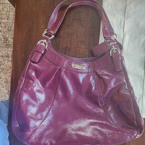 Coach Purple Patent Leather Hobo Purse